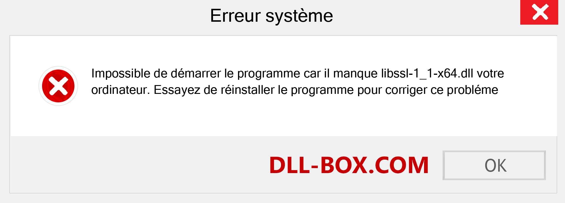 Le fichier libssl-1_1-x64.dll est manquant ?. Télécharger pour Windows 7, 8, 10 - Correction de l'erreur manquante libssl-1_1-x64 dll sur Windows, photos, images